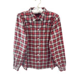 ALEX MILL Red Plaid Long Sleeve Button Down Shirt Cotton Classic Preppy Medium